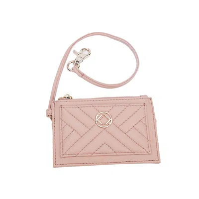 Kerikit England Women's Pink / Purple Poppy Quilted Ballet Pink Leather Purse With Light Gold Hardware In Pink/purple