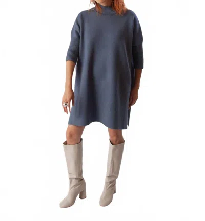 Kerisma Aja Oversized Boxy Dress In Stormy Blue In Gray