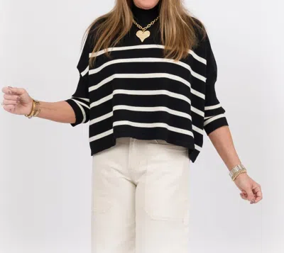 Kerisma Aja Stripe Sweater In Black White