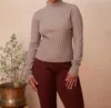 Kerisma Daza Top In Taupe In Grey