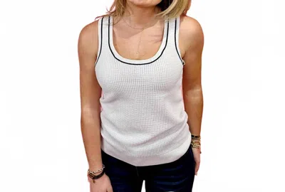 Kerisma Deuce Tank In White/ Navy In Multi