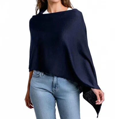 Kerisma Eden Ii Poncho In Navy In Blue