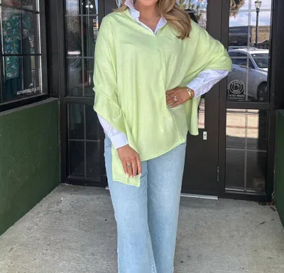 Kerisma Eden Poncho Top In Pale Lime In Green