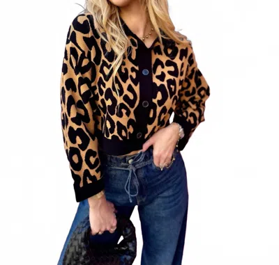 Kerisma Issa Animal Print Jacket In Camel/black