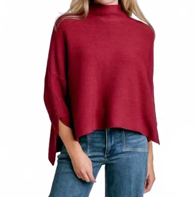 Kerisma Knitted Boho Sweater In Cherry Red
