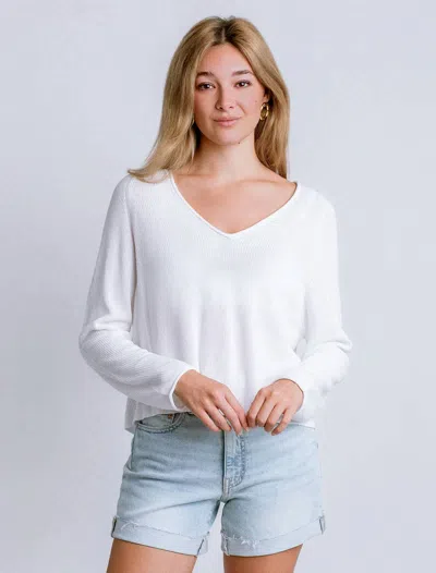 Kerisma Misu V Neck Raglan Sweater In White