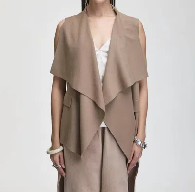 Kerisma Odeon Sweater Vest In Taupe In Brown