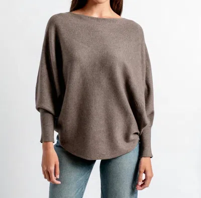 Kerisma Ryu Dolman Sweater Top In Ash Grey In Brown