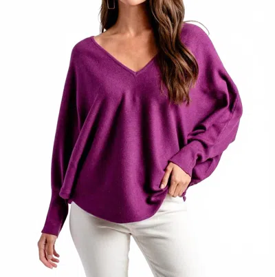 Kerisma Ryu V-neck Top In Purple Magic