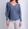 Kerisma Ryu V-neck Top In Stormy Blue In Blue