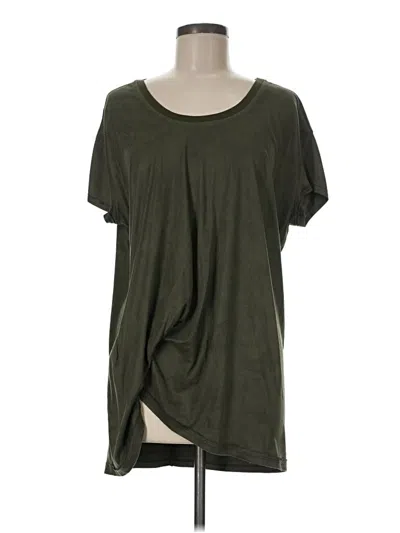 Pre-owned Kerisma Short Sleeve Top Green Scoop Neck Tops