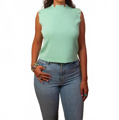 Kerisma Sleeveless Betty Sweater In Lightt Mint In Blue