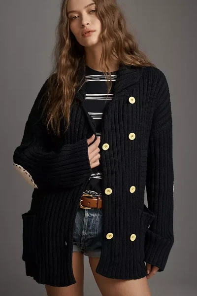 Kerri Rosenthal 100% Cotton Brooklyn Sweater In Blue