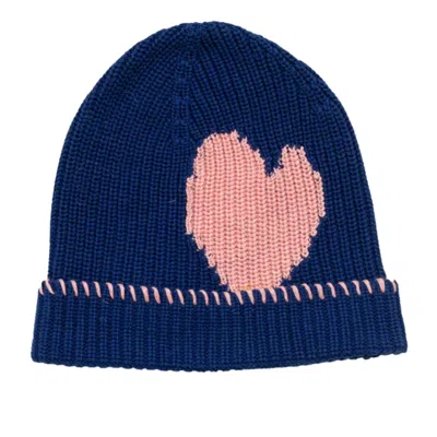 Kerri Rosenthal Beanie Max Heart In Concord Blue