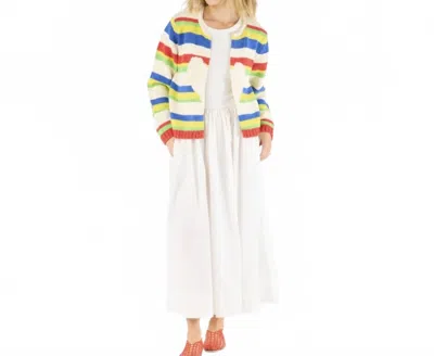 Kerri Rosenthal Beau-lero Striped Cardigan In Multi