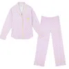 Kerri Rosenthal Betty Pajama Set Pop Heart Reverse In Lavender In Purple