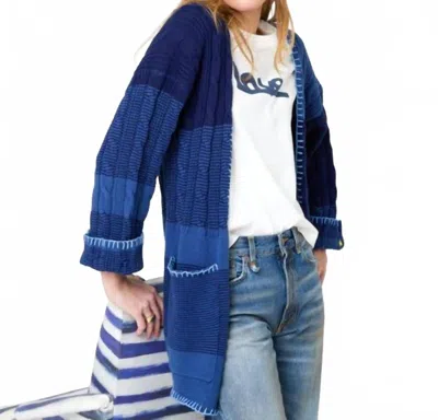 Kerri Rosenthal Blankie Cotton Cardigan In Blue