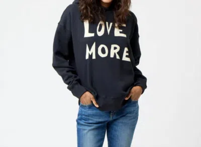 Kerri Rosenthal Boyfriend Love More Hoodie In Black In Blue