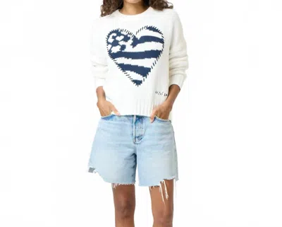 Kerri Rosenthal Boyfriend U. S. Of Love Sweater In White