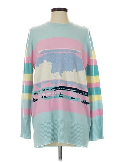 Pre-owned Kerri Rosenthal Cashmere Pullover Sweater In Blue
