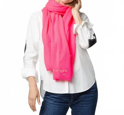 Kerri Rosenthal Cashmere Wrap In Neon Pink
