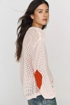 Kerri Rosenthal Catch Open-stitch Pullover In Pink