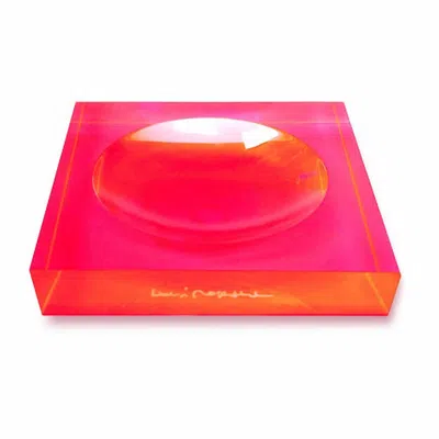 Kerri Rosenthal Drippy Heart Bowl In Hot Pink