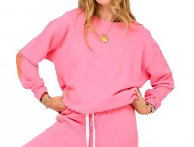 Kerri Rosenthal Ex-boyfriend Patchwork Sweatshirt In Palm Pink