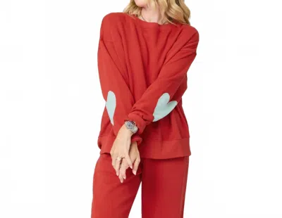Kerri Rosenthal Ex-boyfriend Patchwork Sweatshirt In Washed Red