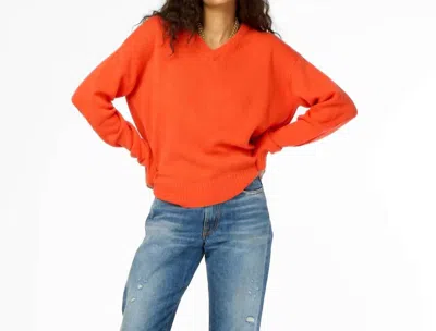 Kerri Rosenthal Frenchy Cashmere Sweater In Aperol Orange In Pattern
