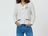 Kerri Rosenthal Gemma Cardigan In Silver Fox In White
