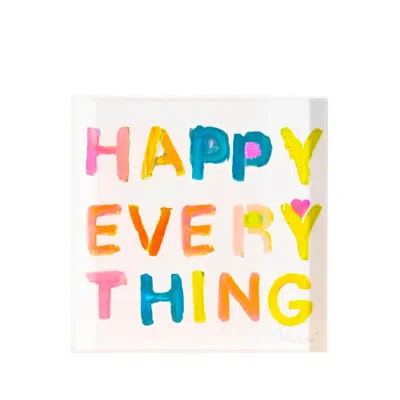 Kerri Rosenthal Happy Everything Block Of Love 2x2 In Multi