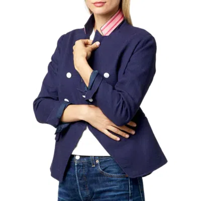 Kerri Rosenthal Harper Blazer In Indigo In Multi
