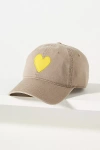 Kerri Rosenthal Heart Patch Baseball Cap In Sand