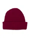 Kerri Rosenthal Heart Patch Beanie In Burgundy
