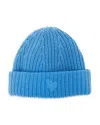 Kerri Rosenthal Heart Patch Beanie In Mid Blue