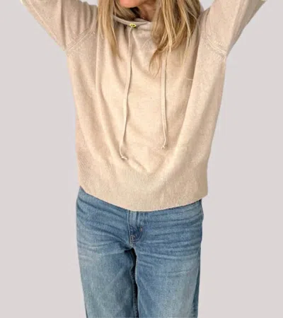 Kerri Rosenthal Hoodie Imperfect Heart Sweater In Ltmushrm In Neutral