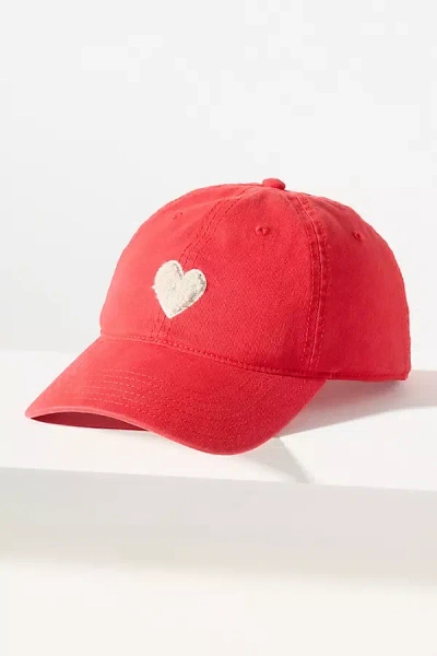 Kerri Rosenthal Imperfect Heart Baseball Cap In Red