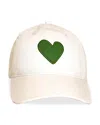 Kerri Rosenthal Imperfect Heart Hat In White/green