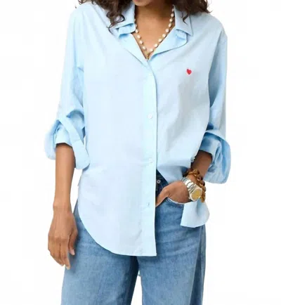 Kerri Rosenthal Jack Button Down Shirt In Mid Blue