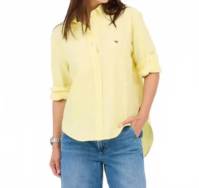 Kerri Rosenthal Jack Oxford Shirt In Butter Yellow