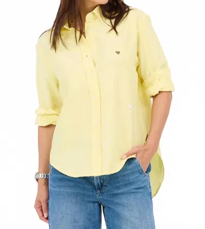 Kerri Rosenthal Jack Oxford Shirt In Butter Yellow