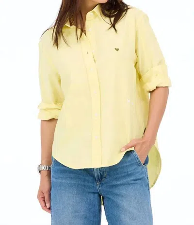 Kerri Rosenthal Jack Shirt In Oxford Yellow In Multi