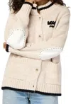 Kerri Rosenthal Joy Love More Cardigan In Soft Taupe In Beige