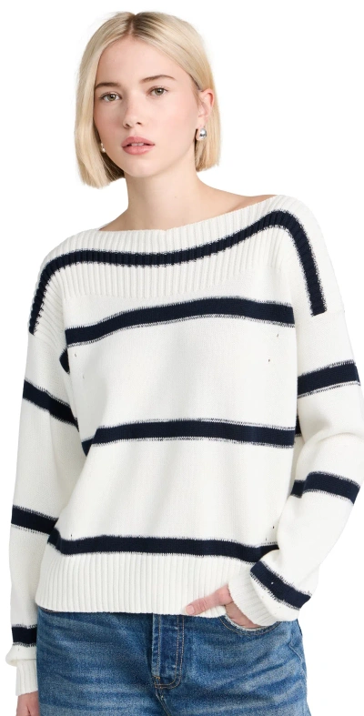 Kerri Rosenthal Kaia Stripe Sweater White