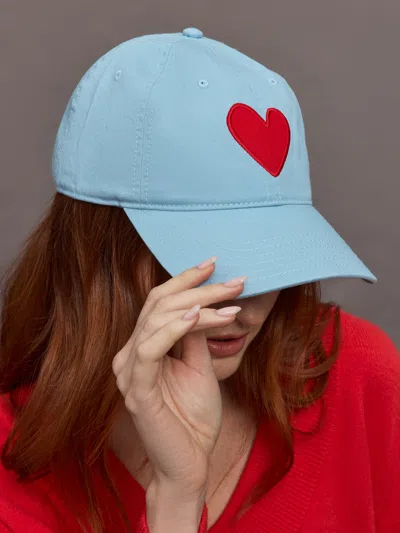 Kerri Rosenthal Kr Imperfect Heart Hat In Blue,red