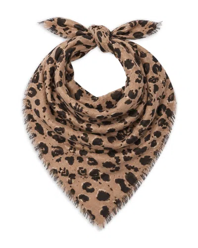 Kerri Rosenthal Leopard Print Cashmere Scarf In Animal Print