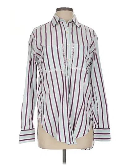 Pre-owned Kerri Rosenthal Long Sleeve Button Down Shirt In Purple