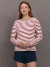 Kerri Rosenthal Long Sleeve Striped Tee In Multi