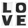 Kerri Rosenthal Love Pillow Set In Black/white
